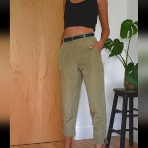 Sage satin pants
